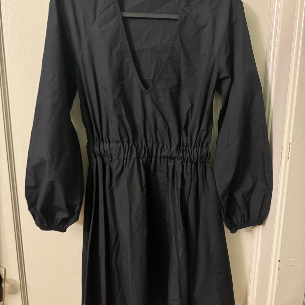 Elegant Black V-Neck Dress